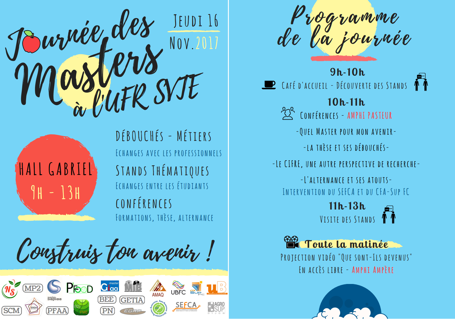 Programme de la journée des masters - 16 novembre 2017